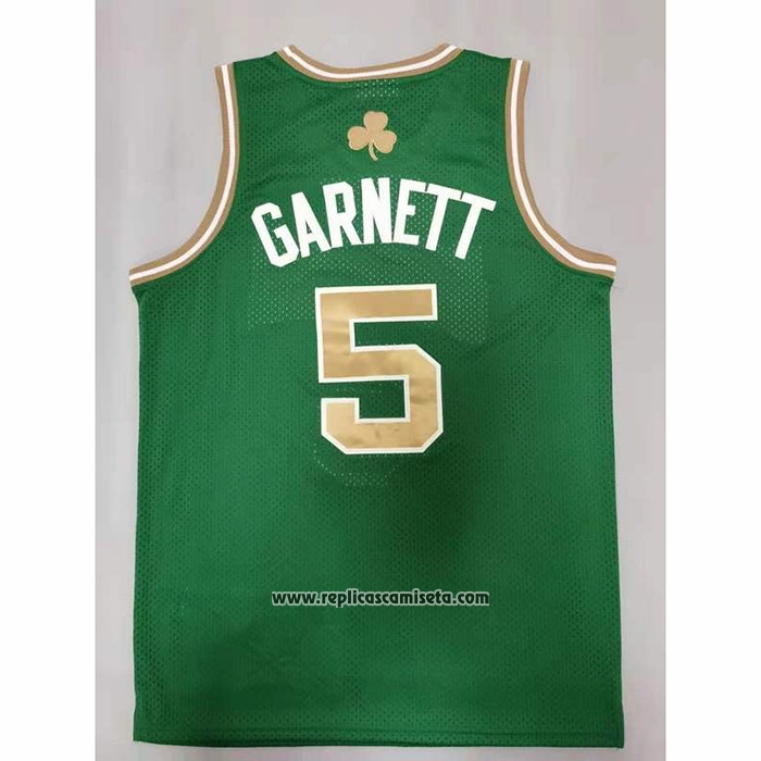 Camiseta Boston Celtics Kevin Garnett #5 Mitchell & Ness 2007-08 Verde
